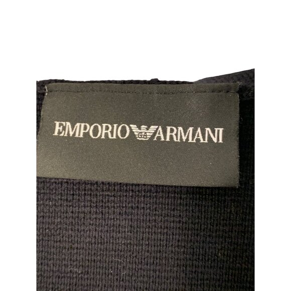 Emporio Armani Mens Hooded Sweater Jacket Size L Varsity Stripe Black RJ10617 - Picture 5 of 9